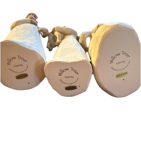 Willow Tree Nativity Set 3pc Joseph Mary Baby Jesus Shepherd Lamb Demdaco 1999 - Picture 10 of 10